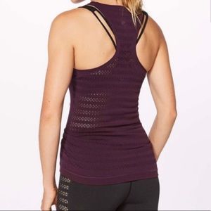 Lululemon burgundy cutout top